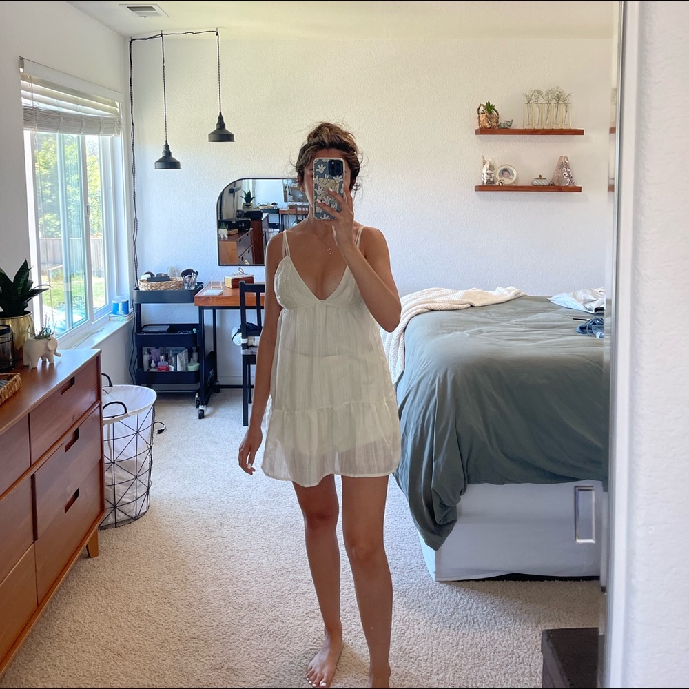 Cream Swim cover up